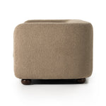 Inspired by vintage flea market finds, the Gidget Sheepskin Camel Sofa is a faux shearling-upholstered sofa pairs that is simple silhouette with clean, sweeping curves. Bench-seat cushioning plus feather-blend seating for total comfort. Amethyst Home provides interior design services, furniture, rugs, and lighting in the Portland metro area.