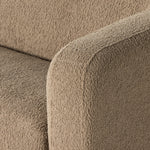 Inspired by vintage flea market finds, the Gidget Sheepskin Camel Sofa is a faux shearling-upholstered sofa pairs that is simple silhouette with clean, sweeping curves. Bench-seat cushioning plus feather-blend seating for total comfort. Amethyst Home provides interior design services, furniture, rugs, and lighting in the Seattle metro area.