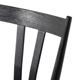 Featuring Gregory Dining Chair - Black Oak by Four Hands at Amethyst Home. Finished in a beautifully classic washed oak, the Gregory Black Oak Dining Chair features a yoke-like back and widened supports, placing a fresh twist on the traditional Windsor.
Size: 19.75"W x 21.75"L x 35"HSeat Depth: 17.75"Seat Height: 19"Seat Construction: Wooden Platform
Colors: Black Oak. Amethyst Home provides interior design, new construction, custom furniture, and rugs for the Charlotte, North Carolina metro area.