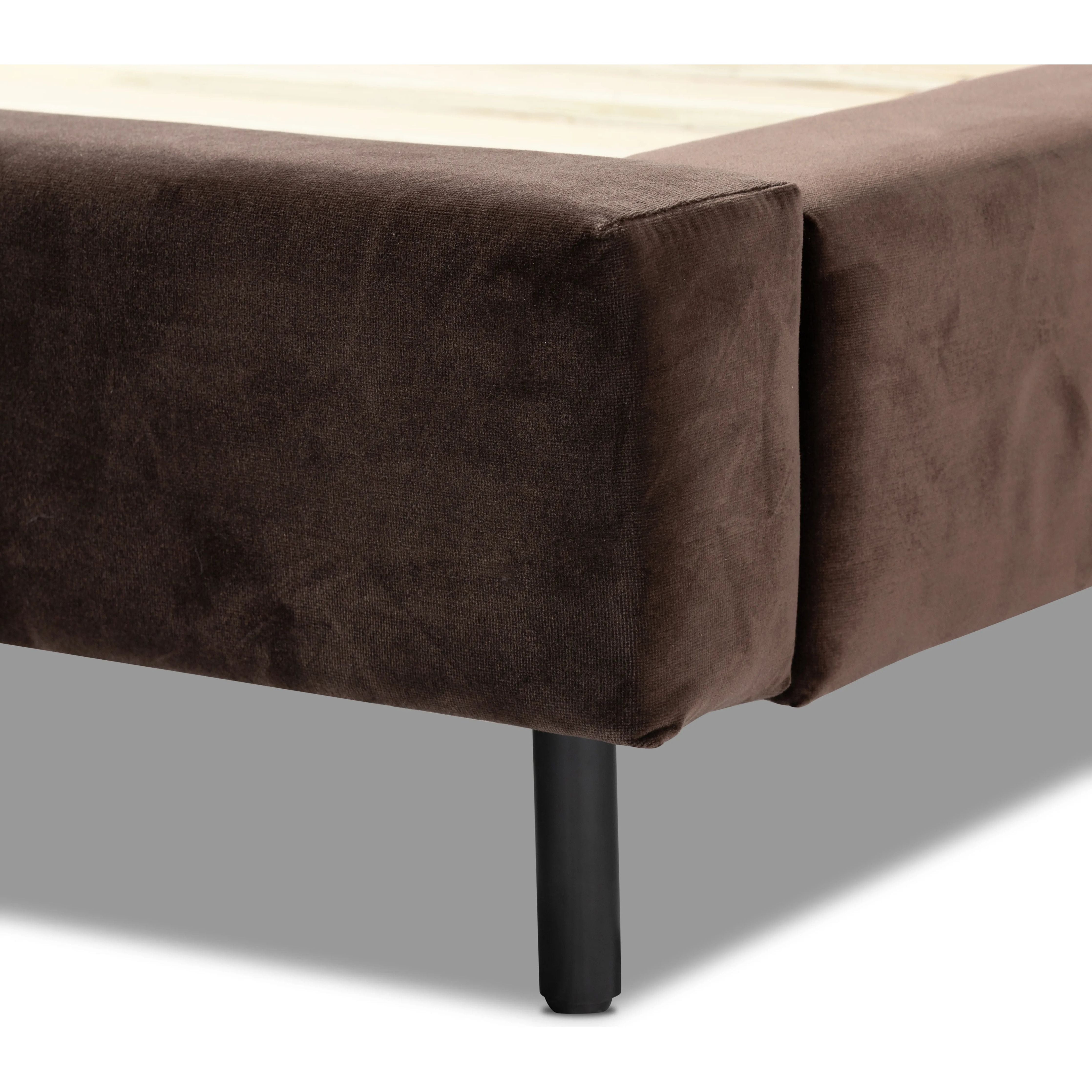 Featuring Inwood Surrey Cocoa-King Bed by Four Hands at Amethyst Home. Bring a billowy look to the bedroom. Oversized pillow-like cushioning creates the headboard for this low-profile bed, for a sophisticated-while-cozy look.Overall Dimensions: 95.25"W x 91"L x 43.5"H
Collection: EastonColors: Surrey Cocoa ,GunmetalMaterials: 76.8% Co, 23.2% Pl ,Iron Weigh. Amethyst Home provides interior design, new home construction design consulting, vintage area rugs, and lighting in the Washington metro area.