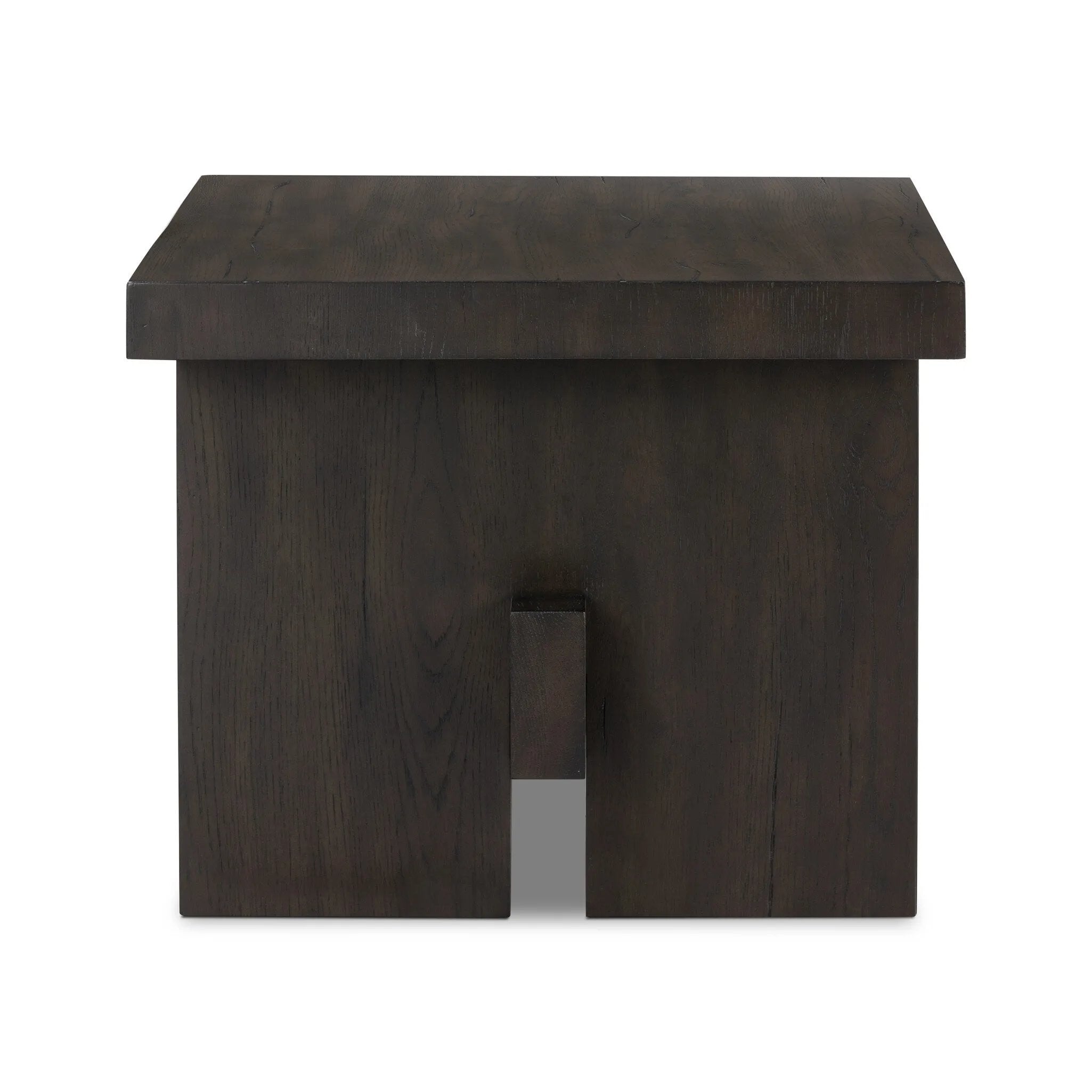 Featuring Isaac Smoked Black End Table by Four Hands at Amethyst Home. A versatile end table of smoked black oak features joint and connection construction for a design-forward look. Visible knots and graining add character.Collection: HaidenColors: Smoked Black VeneerMaterials: Thick Oak Veneer ,Solid Oak Weight: 45.19 lbs. Amethyst Home provides interior design, new home construction design consulting, vintage area rugs, and lighting in the Charlotte metro area.
