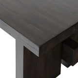 Featuring Isaac Smoked Black End Table by Four Hands at Amethyst Home. A versatile end table of smoked black oak features joint and connection construction for a design-forward look. Visible knots and graining add character.Collection: HaidenColors: Smoked Black VeneerMaterials: Thick Oak Veneer ,Solid Oak Weight: 45.19 lbs. Amethyst Home provides interior design, new home construction design consulting, vintage area rugs, and lighting in the Washington metro area.