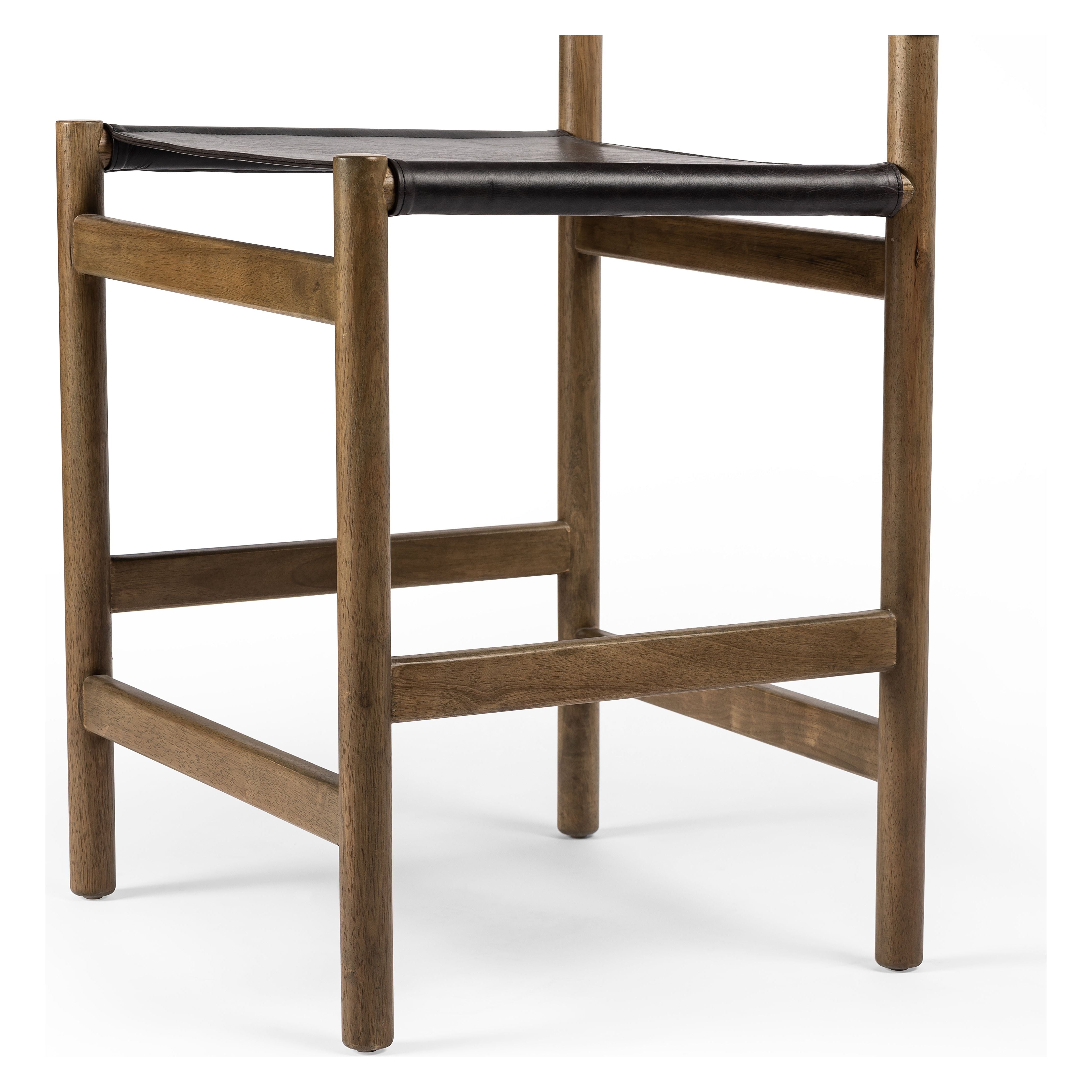 Featuring Kena Sonoma Black Bar + Counter Stool by Four Hands at Amethyst Home. Solid parawood forms a simple, vintage-inspired frame for sling-style seating of black top-grain leather exclusive to Four Hands. Perfectly sized for the counter.
Collection: WestgateColors: Sonoma Black ,Vintage NaturalMaterials: Top Grain Leather ,Solid Parawood Weight: 15.43 lbs. Amethyst Home provides interior design, new construction, custom furniture, and area rugs in the Alpharetta metro area.