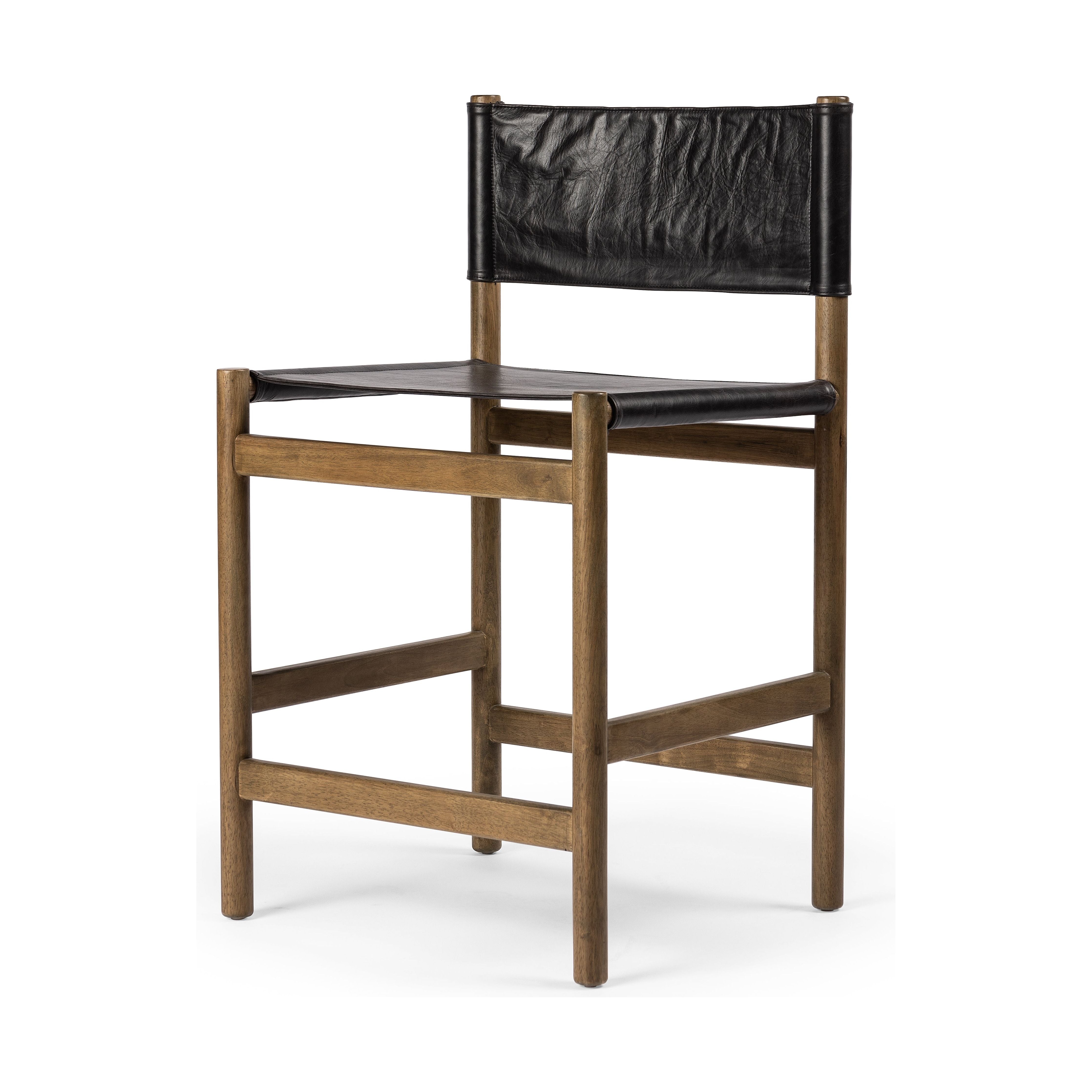 Featuring Kena Sonoma Black Bar + Counter Stool by Four Hands at Amethyst Home. Solid parawood forms a simple, vintage-inspired frame for sling-style seating of black top-grain leather exclusive to Four Hands. Perfectly sized for the counter.
Collection: WestgateColors: Sonoma Black ,Vintage NaturalMaterials: Top Grain Leather ,Solid Parawood Weight: 15.43 lbs. Amethyst Home provides interior design, new construction, custom furniture, and area rugs in the Los Angeles metro area.
