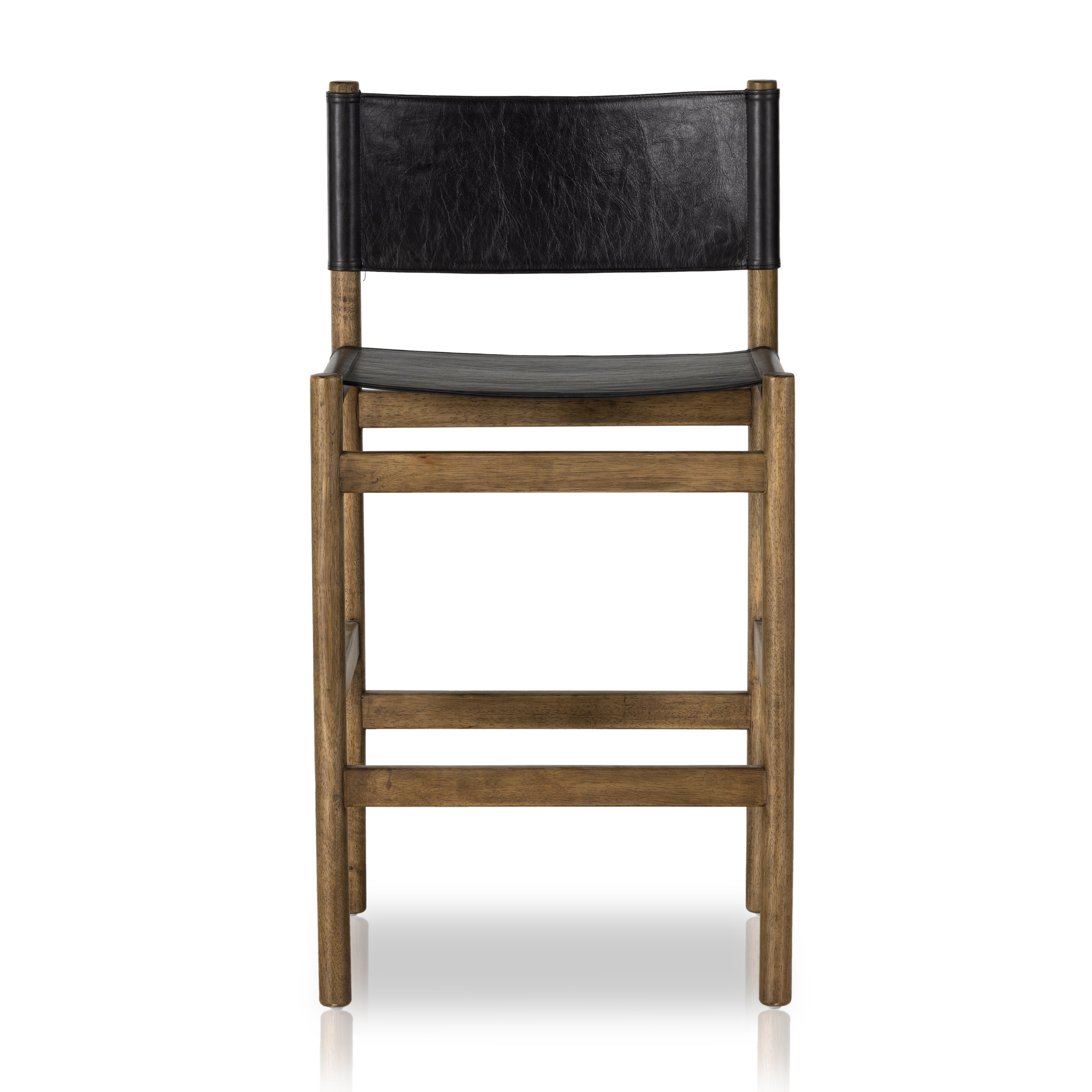 Featuring Kena Sonoma Black Bar + Counter Stool by Four Hands at Amethyst Home. Solid parawood forms a simple, vintage-inspired frame for sling-style seating of black top-grain leather exclusive to Four Hands. Perfectly sized for the counter.
Collection: WestgateColors: Sonoma Black ,Vintage NaturalMaterials: Top Grain Leather ,Solid Parawood Weight: 15.43 lbs. Amethyst Home provides interior design, new construction, custom furniture, and area rugs in the Park City metro area.