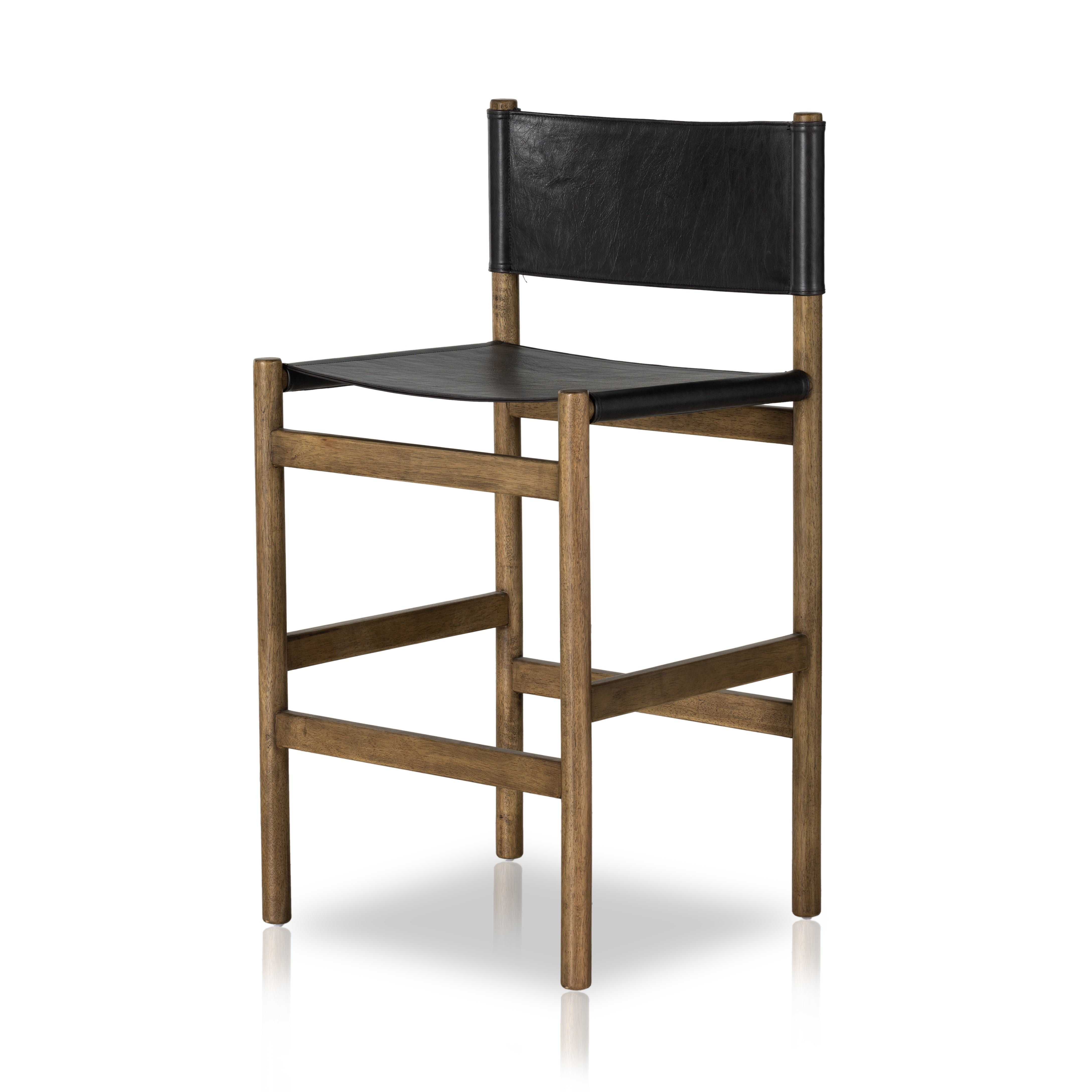Featuring Kena Sonoma Black Bar + Counter Stool by Four Hands at Amethyst Home. Solid parawood forms a simple, vintage-inspired frame for sling-style seating of black top-grain leather exclusive to Four Hands. Perfectly sized for the counter.
Collection: WestgateColors: Sonoma Black ,Vintage NaturalMaterials: Top Grain Leather ,Solid Parawood Weight: 15.43 lbs. Amethyst Home provides interior design, new construction, custom furniture, and area rugs in the Scottsdale metro area.