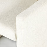 Featuring Kima Fayette Cloud Dining Chair by Four Hands at Amethyst Home. High style meets everyday sensibility. Upholstered Kima Fayette Cloud Dining Chair in cream-colored high-performance fabric, soft, voluminous shaping and grand scale dole a dramatic look to this sophisticated seating style. Performance fabrics are specially created to withstand spills. Amethyst Home provides interior design, new home construction design consulting, vintage area rugs, and lighting in the San Diego metro area.