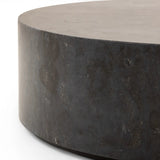 Featuring Kramer Bluestone Coffee Table by Four Hands at Amethyst Home. A cylinder-shaped coffee tables brings a shapely look to the living room. Made from natural polished bluestone for an organic look and feel.Collection: HughesColors: BluestoneMaterials: Bluestone ,Poplar Plywood Weight: 266.76 lbs. Amethyst Home provides interior design, new home construction design consulting, vintage area rugs, and lighting in the Washington metro area.