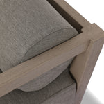 Featuring Laskin Washed Brown Outdoor Daybed by Four Hands at Amethyst Home. A soft, durable slipcover brings a complementary casual and laid-back look to structured framing of FSCA-certified teak. A bolster back cushion offers support and comfort in this outdoor daybed. Made in Italy, this sustainably made fabric is antimicrobial and highly resistant to s. Amethyst Home provides interior design, new home construction design consulting, vintage area rugs, and lighting in the Washington metro area.