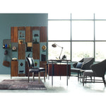 Featuring Lauren  Desk by Four Hands at Amethyst Home. This mid-century inspired lawyer's desk offers heavy-duty storage with two-sided cabinetry. A floating top and simple iron legs keeps the look light and modern. Solid acacia casing with reclaimed peroba wood door and drawer fronts. This piece is designed in collaboration with Thomas Bina. Four Hands’ partnership with the r. Amethyst Home provides interior design, new construction, custom furniture, and area rugs in the Scottsdale metro area.