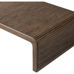 Featuring Leo Rustic Grey Coffee Table by Four Hands at Amethyst Home. Grey-finished oak shapes an elongated coffee table, rich with reeding. Subtly rounded edges reflect Brazilian midcentury inspiration behind this crafted minimalist piece. Designed in partnership with longtime Four Hands collaborator Thomas Bina and designer Ronald Sasson.Overall Dime. Amethyst Home provides interior design, new home construction design consulting, vintage area rugs, and lighting in the Newport Beach metro area.