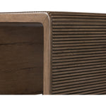 Featuring Leo Rustic Grey End Table by Four Hands at Amethyst Home. Made from rustic-finished oak, linear reeding and a curved shape define this midcentury-spirited end table. Designed in partnership with longtime Four Hands collaborator Thomas Bina and Brazilian designer Ronald Sasson.Overall Dimensions: 23.5"W x 27.5"L x 22"H
Collection: BinaColors: Rusti. Amethyst Home provides interior design, new home construction design consulting, vintage area rugs, and lighting in the Charlotte metro area.