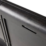 Featuring Lorik Worn Black Acacia Writing Desk by Four Hands at Amethyst Home. Wabi Sabi-inspired and designed with a clean, bold shape. This rustic desk features a modernized shape crafted from worn acacia wood. Designed with cylindrical legs that are both angled and tapered for added movement. Built-in, hidden pencil drawers keep the focus on the nat. Amethyst Home provides interior design, new home construction design consulting, vintage area rugs, and lighting in the Salt Lake City metro area.