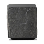 Featuring Lucius Smooth Black Concrete End Table by Four Hands at Amethyst Home. Cast black concrete features heavily textured sides that resemble natural slate, paired with a smoothed tabletop.Collection: ChandlerColors: Smooth Black Concrete ,Textured Black ConcreteMaterials: Concrete Weight: 52.91 lbs. Amethyst Home provides interior design, new home construction design consulting, vintage area rugs, and lighting in the Nashville metro area.