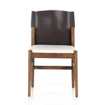 Featuring Lulu Espresso Leather Armless Dining Chair by Four Hands at Amethyst Home. Sleek, streamlined seating with a midcentury vibe. Lulu Espresso Leather Armless Dining Chair features a sling leather seatback and a faux shearling seat in liquid-repellent performance fabric. Frame and legs made of solid ash wood. Performance fabrics are specially created to withstand spills, stains,. Amethyst Home provides interior design services, furniture, rugs, and lighting in the Salt Lake City metro area.