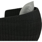 Featuring Maven Faux Black Outdoor Swivel Chair by Four Hands at Amethyst Home. Sustainably made with zero waste, luxurious Italian upholstery places a new and unique spin on indoor/outdoor seating, offering soft, durable fabric that's highly resistant to sun, stains, mold and abrasion. Shell framing in black faux-hyacinth weaves for extra texture atop a 360-de. Amethyst Home provides interior design, new home construction design consulting, vintage area rugs, and lighting in the Miami metro area.