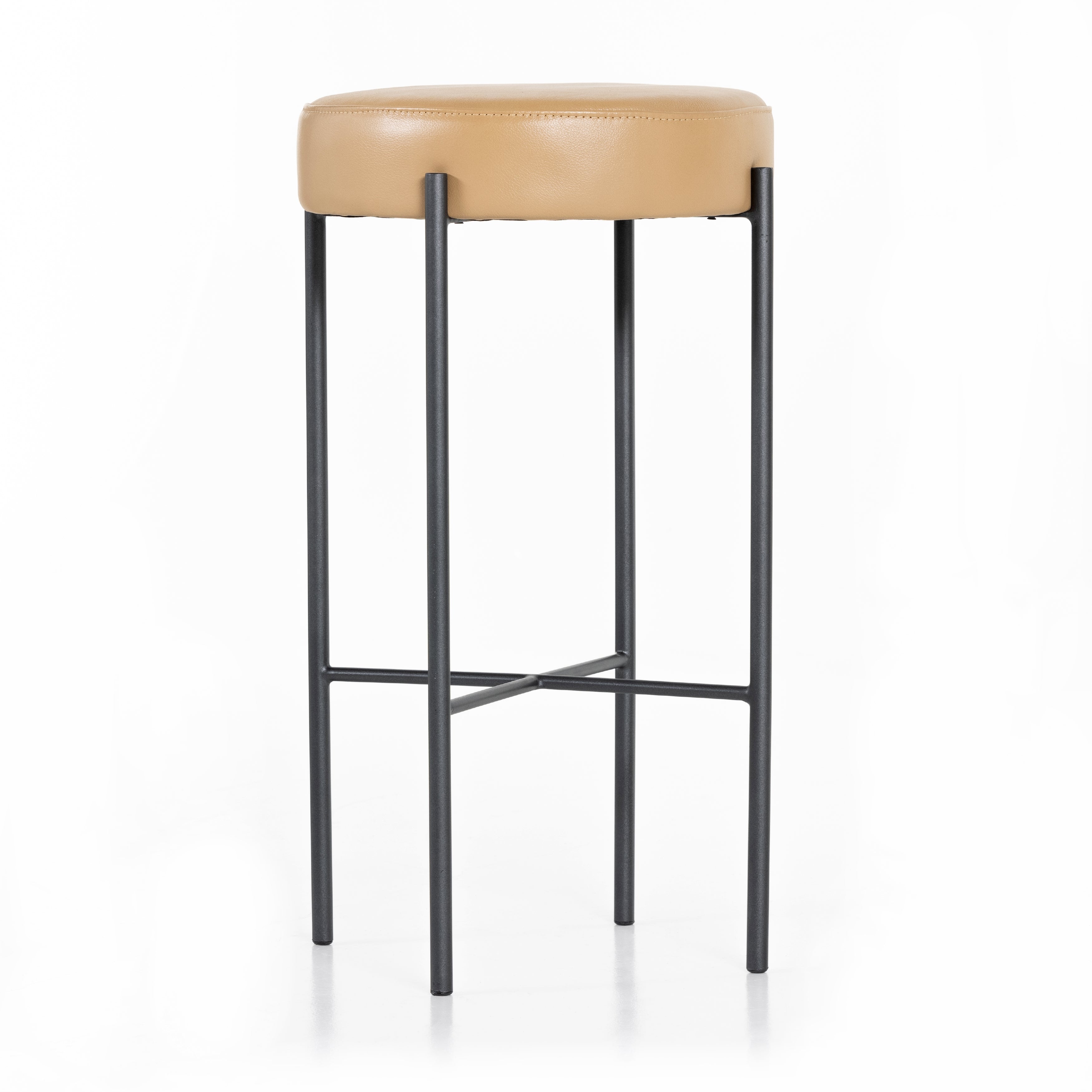 Featuring Nocona Natural Leather-Bar Stool by Four Hands at Amethyst Home. Modern minimalist to a T. Slim and airy, gunmetal-finished iron legs form a cradle-style frame for tan top-grain leather seating, perfectly sized for the bar.Overall Dimensions: 17.50"W x 17.50"L x 30"H
Collection: SevillaColors: Gunmetal ,Natural LeatherMaterials: Iron ,Top Grain Leather Weight: 9.7 lbsS. Amethyst Home provides interior design, new construction, custom furniture, and area rugs in the Des Moines metro area.