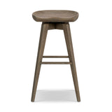 Featuring Paramore Swivel Stool by Four Hands at Amethyst Home. A fresh spin on bar seating, the parawood Paramore Swivel Stool is finished in a deep charcoal for a clean, sleek look. The stool is topped with a swivel.
Counter Stool Size: 16.25"W x 16.25"L x 26"HSeat Depth: 13.5"Seat Height: 24.75"
Bar Stool Size: 17.5"W x 17.5"L x 30.75"HSeat Depth: 13.5". Amethyst Home provides interior design, new home construction design consulting, vintage area rugs, and lighting in the Alpharetta metro area.
