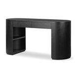 Featuring Pilar Brushed Ebony Oak Veneer Desk by Four Hands at Amethyst Home. An organic modern desk with clever, easy to access storage.Overall Dimensions: 60.25"W x 23.50"L x 31"H
Collection: FilmoreColors: Brushed Ebony Oak VeneerMaterials: Oak Veneer Weight: 110.23 lbs. Amethyst Home provides interior design, new home construction design consulting, vintage area rugs, and lighting in the Newport Beach metro area.