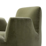 Featuring Reed Sapphire Sage Accent Swivel Chair by Four Hands at Amethyst Home. The angular cutouts and tapered sides give this 360-degree swivel a geometric update. A modern take on a retro look, the chair's spring suspension and sage velvet make it a truly transitional piece. Note that the velvet's hue will appear to change depending on the light.
Col. Amethyst Home provides interior design, new home construction design consulting, vintage area rugs, and lighting in the Laguna Beach metro area.