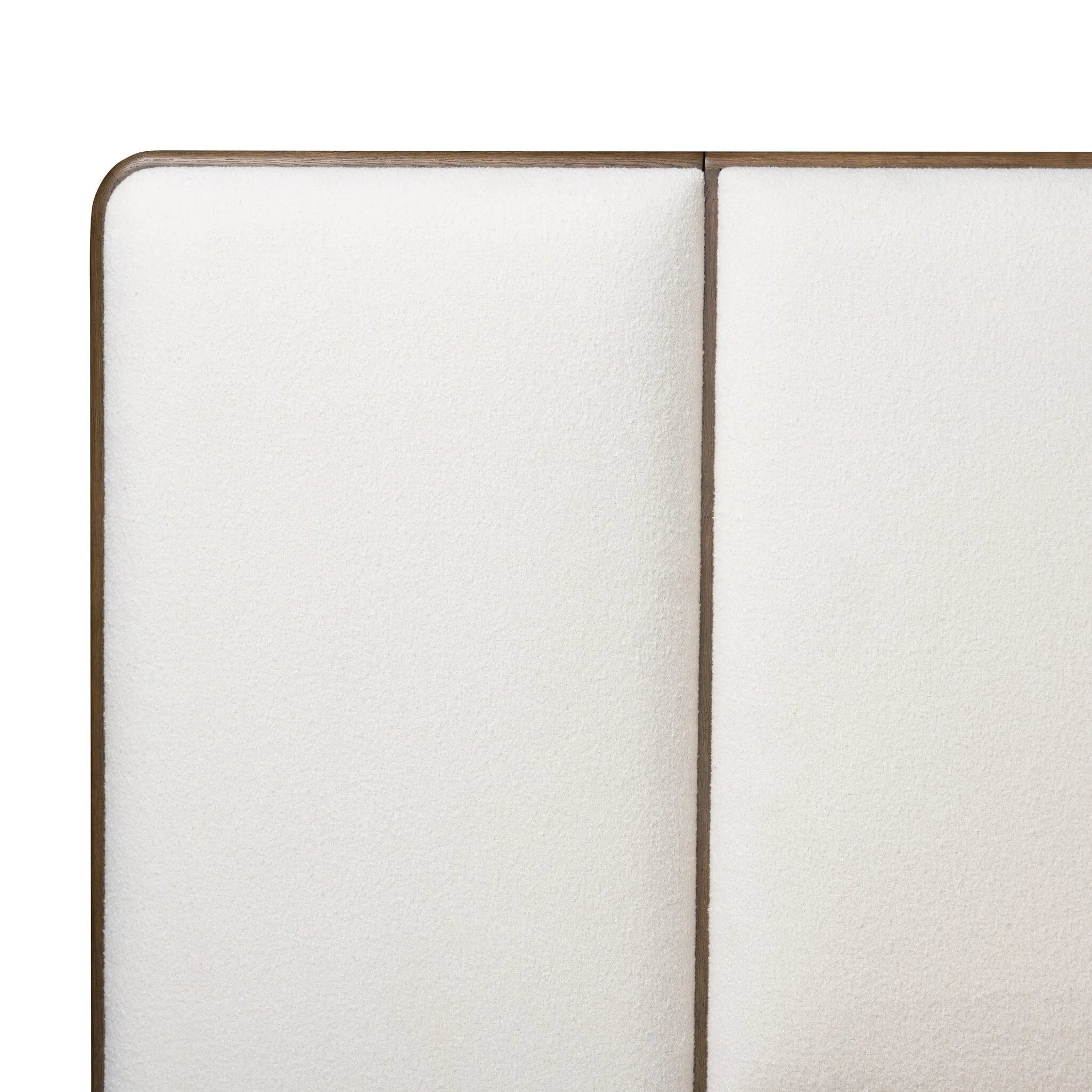 Featuring Regan Crete Ivory Bed by Four Hands at Amethyst Home. A plush, winged headboard adds dramatic scale and inviting comfort to this modern bed. Thick rails and a footboard with a plinth base have a rustic finish.
Queen: 118.25"w x 86.50"d x 55.00"hKing: 134.50"w x 86.50"d x 55.00"h
Collection: BoltonColors: Crete Ivory ,Rustic Fawn ,Rustic Fawn Ven. Amethyst Home provides interior design, new home construction design consulting, vintage area rugs, and lighting in the Los Angeles metro area.