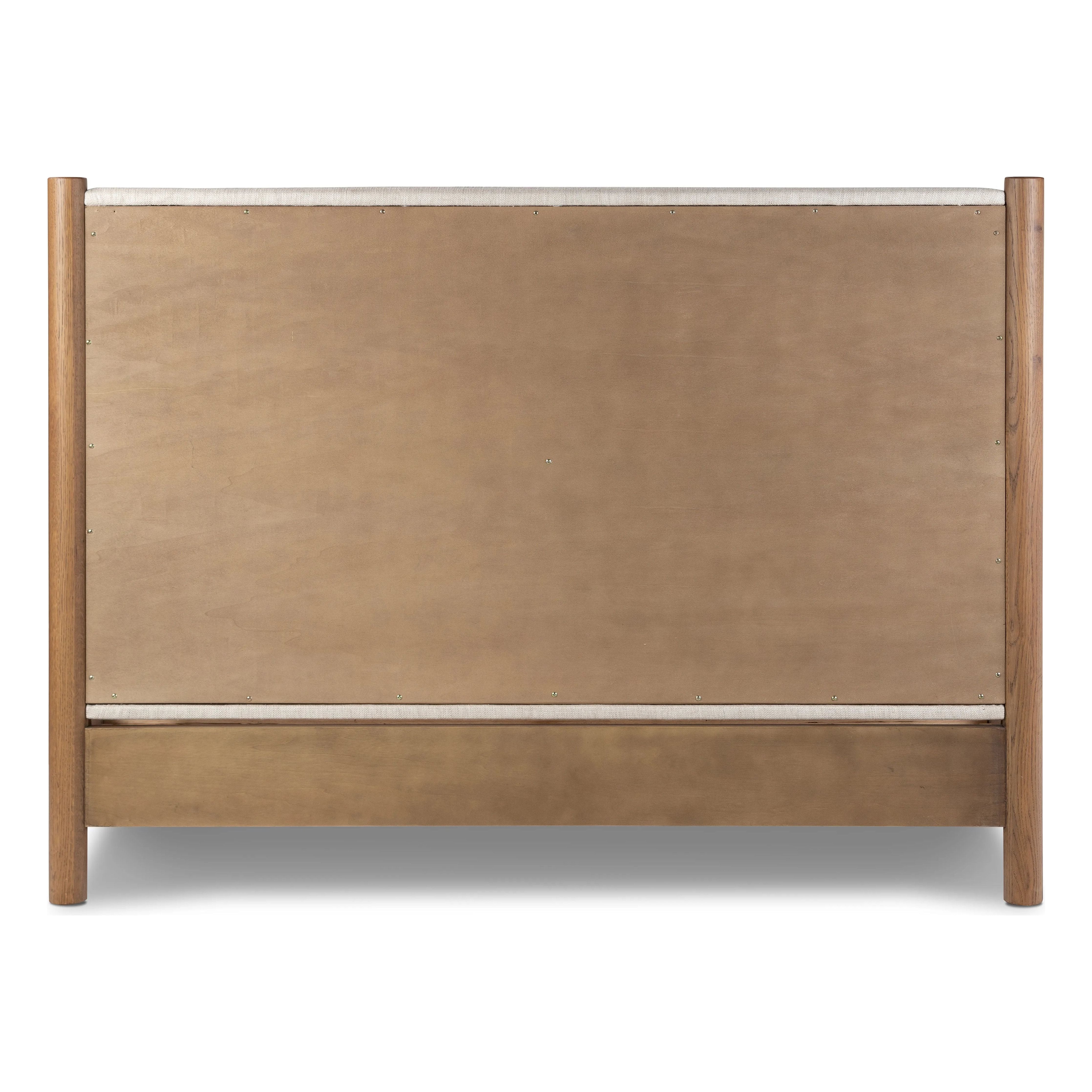 Featuring Roark Essence Natural Bed by Four Hands at Amethyst Home. Rounded, chunky dowel legs in an amber oak finish frame the neutral, linen-like upholstered headboard of this bed frame.Overall Dimensions: 86"W x 80.5"L x 48"H
Collection: BoltonColors: Amber Oak ,Amber Oak Veneer ,Essence NaturalMaterials: Solid Oak ,Thick Oak Veneer ,49Vi,22Li,18Pl,11Co . Amethyst Home provides interior design, new home construction design consulting, vintage area rugs, and lighting in the Charlotte metro area.