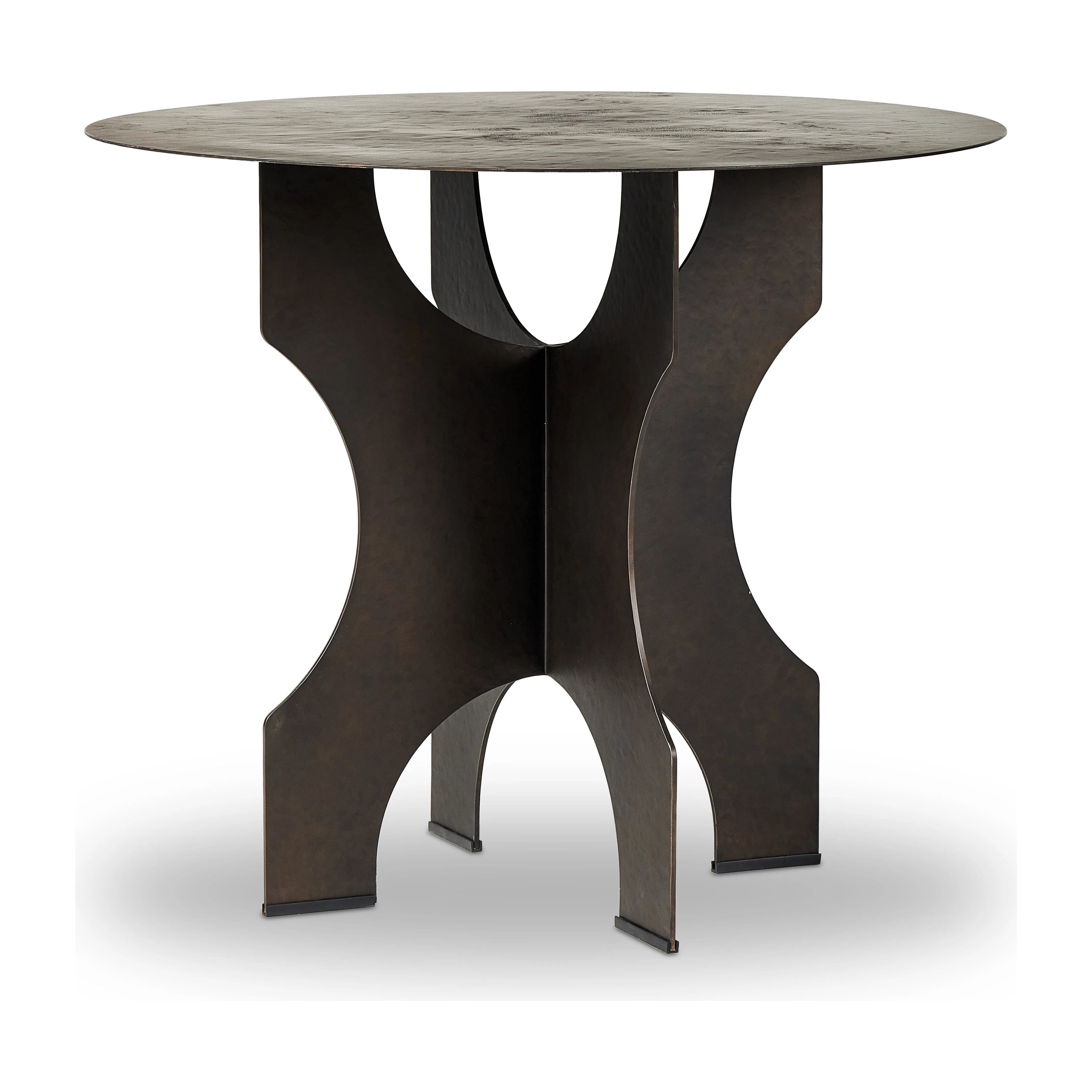 Featuring Round Bronze Side Table In Solid Iron by Four Hands at Amethyst Home. By the makers at Van Thiel, known for their antique-inspired pieces and hand-applied finishes. Solid iron with a textured bronze finish forms this unique, structured end table with industrial vibes.Overall Dimensions: 35.5"W x 35.5"L x 30"H
Collection: Van ThielColors: Bronz. Amethyst Home provides interior design, new home construction design consulting, vintage area rugs, and lighting in the Winter Garden metro area.