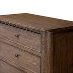 Featuring Russ Aged Oak Tall Dresser by Four Hands at Amethyst Home. Like an heirloom tallboy with six drawers, this aged oak dresser has room for it all. Detailed with an overhang surface, carved edges top to bottom, angled legs and oval drawer pulls finished in dark gunmetal.
Overall Dimensions: 21.0" L x 39.0 " W x 53.0" H
Collection: BoltonColors: Aged Oak . Amethyst Home provides interior design, new home construction design consulting, vintage area rugs, and lighting in the Tampa metro area.