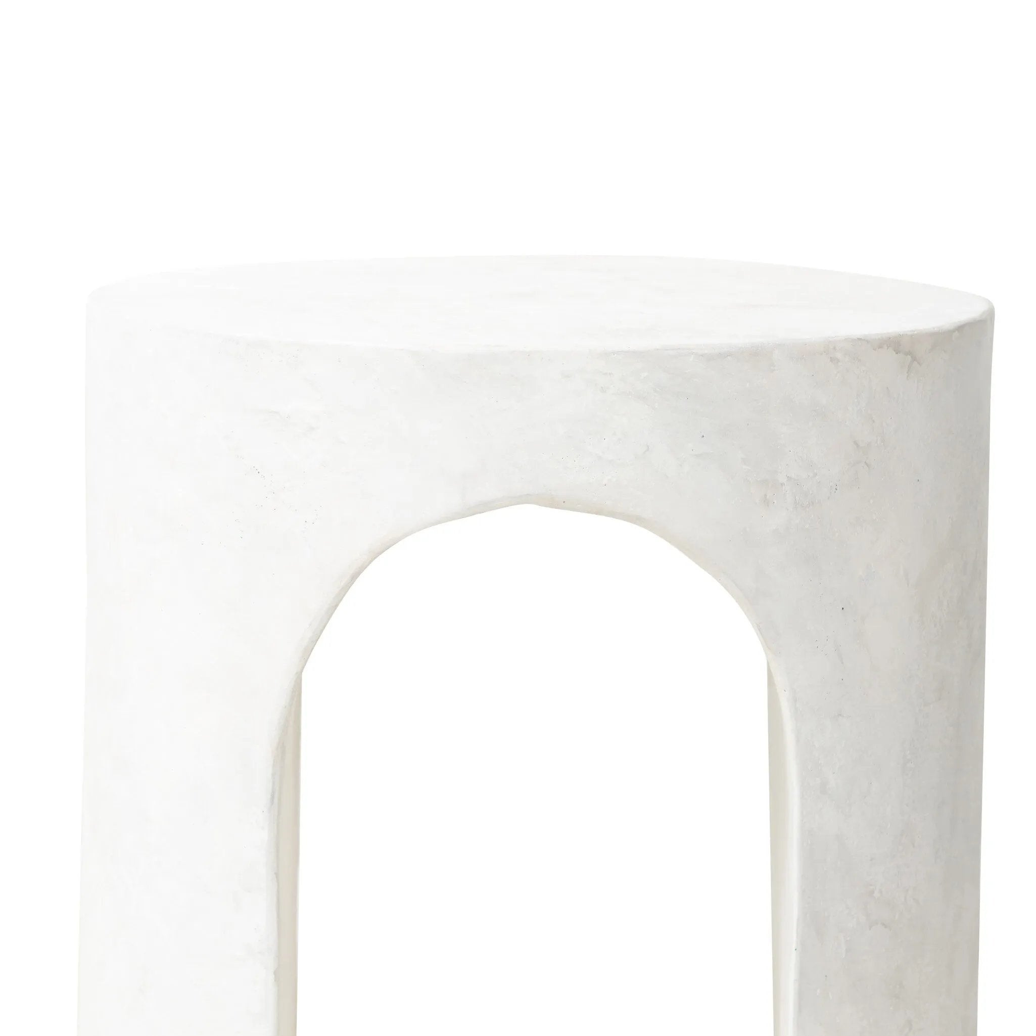 Featuring Samson Textured Lunar Concrete End Table by Four Hands at Amethyst Home. Made from textured white concrete, a cylinder shaped end table features a pill-shaped cutout for a light look. Subtle mottling adds a hint of texture.Collection: ChandlerColors: Textured Lunar ConcreteMaterials: Concrete Weight: 37.48 lbs. Amethyst Home provides interior design, new home construction design consulting, vintage area rugs, and lighting in the Omaha metro area.