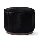 Featuring Sinclair Dark Hair On Hide Round Ottoman by Four Hands at Amethyst Home. This round ottoman can be placed just about anywhere, bringing with it a hip retro vibe. Covered in soft and luminous black hair-on hide, which is naturally warm and textural with authentic highlights.
Overall Dimensions: 22"W x 22"L x 18.50"H
Collection: WestgateColors: Sienna Brown ,Black Hair On. Amethyst Home provides interior design, new construction, custom furniture, and area rugs in the Calabasas metro area.