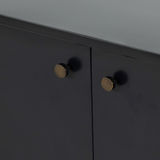 Featuring Soto Black Sideboard by Four Hands at Amethyst Home. Bring a softened industrial look to the dining room with a simple black-finished iron Soto Black Sideboard featuring bronzed iron hardware for modernity. Three roomy drawers plus generous closed cabinetry offer ample storage area for table linens, serveware and more.
Overall Dimensions: 74"W x 19"L x 34"H
Color. Amethyst Home provides interior design, new construction, custom furniture, and rugs for the Monterey, California metro area.