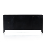 Featuring Soto Black Sideboard by Four Hands at Amethyst Home. Bring a softened industrial look to the dining room with a simple black-finished iron Soto Black Sideboard featuring bronzed iron hardware for modernity. Three roomy drawers plus generous closed cabinetry offer ample storage area for table linens, serveware and more.
Overall Dimensions: 74"W x 19"L x 34"H
Colors: Black, Weath. Amethyst Home provides interior design, new construction, custom furniture, and rugs for the Omaha metro area.