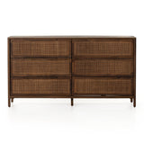Featuring Sydney Brown Wash Drawer Dresser by Four Hands at Amethyst Home. Sydney Brown Wash Drawer Dresser encases six spacious drawers of woven cane, for a textural look with monochromatic vibes.
Size: 58"w x 17"d x 31.5"hWeight: 142 lbs. Amethyst Home provides interior design services, furniture, rugs, and lighting in the Austin metro area.