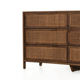 Featuring Sydney Brown Wash Drawer Dresser by Four Hands at Amethyst Home. Sydney Brown Wash Drawer Dresser encases six spacious drawers of woven cane, for a textural look with monochromatic vibes.
Size: 58"w x 17"d x 31.5"hWeight: 142 lbs. Amethyst Home provides interior design services, furniture, rugs, and lighting in the Calabasas metro area.