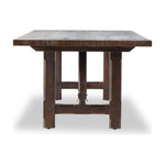 Featuring Arch Dining Table by Four Hands at Amethyst Home. Dark brown-finished pine shapes a beautifully arched harvest table. Seats 12. Beautiful pine with a timeless and durable aesthetic.Overall Dimensions: 44"W x 120"L x 30"HClearance from Floor: 4.75"Distance Between Legs (Front to Back): 18.25"Distance Between Legs (Side to Side): 84.50"Overhang: 13.. Amethyst Home provides interior design, new home construction design consulting, vintage area rugs, and lighting in the Nashville metro area.