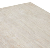 Featuring The Travertine Rectangular Coffee Table by Four Hands at Amethyst Home. Airy while substantial, for an intriguing balance of scale. Bronzed iron forms an open, angular frame for a rectangular tabletop of solid white travertine. By the makers at Van Thiel, known for their antique-inspired pieces and hand-applied finishes.Overall Dimensions: 33"W x. Amethyst Home provides interior design, new home construction design consulting, vintage area rugs, and lighting in the Washington metro area.