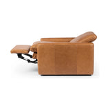 Featuring Tillery Sonoma Butterscotch Motion Chair by Four Hands at Amethyst Home. A modern take on the traditional recliner chair. Customize your comfort level with the push of hidden buttons with pieces in our Power Motion collection. Recliner features a slightly higher seat and backrest, low, sleek arms, and a motion footrest. Plush feather-blend cushio. Amethyst Home provides interior design, new home construction design consulting, vintage area rugs, and lighting in the Scottsdale metro area.