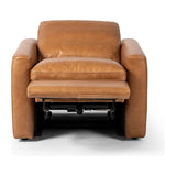 Featuring Tillery Sonoma Butterscotch Motion Chair by Four Hands at Amethyst Home. A modern take on the traditional recliner chair. Customize your comfort level with the push of hidden buttons with pieces in our Power Motion collection. Recliner features a slightly higher seat and backrest, low, sleek arms, and a motion footrest. Plush feather-blend cushions cr. Amethyst Home provides interior design, new home construction design consulting, vintage area rugs, and lighting in the Tampa metro area.