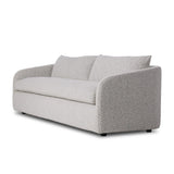 Featuring Topanga Knoll Domino Sofa by Four Hands at Amethyst Home. Textural boucle and angled arms give this sofa a stylish upgrade, while the two-over-one cushion configuration lend a laid-back look. Performance fabric is specially created to withstand spills, stains, high traffic and wear, ensuring long-term comfort and unmatched durability.
Overall Dim. Amethyst Home provides interior design, new home construction design consulting, vintage area rugs, and lighting in the Des Moines metro area.