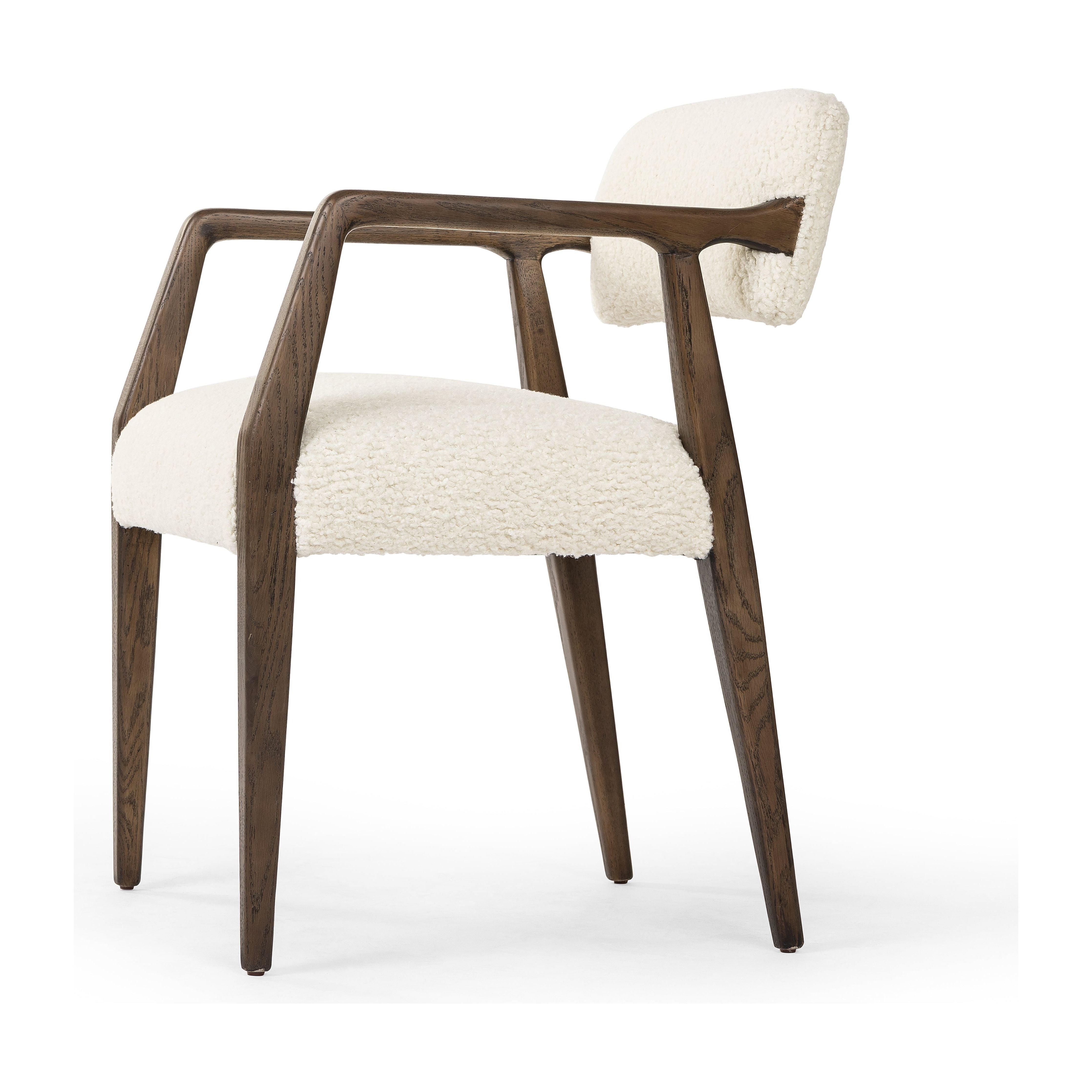 Featuring Tyler Sheepskin Natural Dining Armchair by Four Hands at Amethyst Home. An angular distressed oak frame holds a cushioned seat and back. Upholstered in a soft and subtly fluffy faux shearling.
Collection: AbbottColors: Burnt Oak ,Sheepskin NaturalMaterials: Solid Oak ,100% PolyesterOverall Dimensions: 22"W x 24"L x 30.75"H Weight: 17.2 lbsSeat Depth: 19.50"Seat Height: 20. Amethyst Home provides interior design, new construction, custom furniture, and area rugs in the Houston metro area.