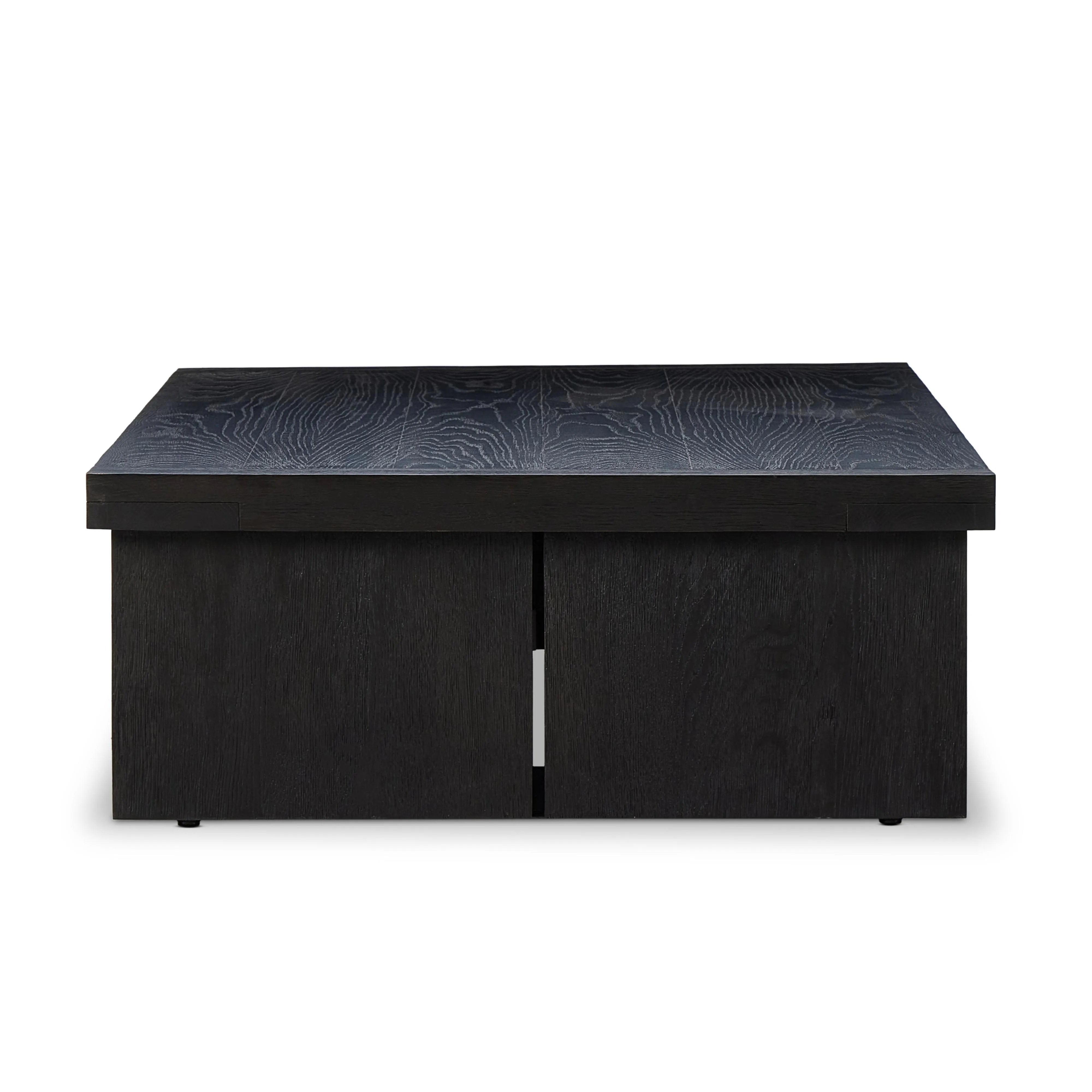 Featuring Warby Worn Black Oak Coffee Table by Four Hands at Amethyst Home. Black-finished oak shapes a streamlined coffee table with a rich while minimalist look.Overall Dimensions: 36"W x 65"L x 14"H
Collection: BennettColors: Worn Black Veneer ,Worn Black OakMaterials: Thick Oak Veneer ,Solid Oak Weight: 125.66 lbsClearance from Floor: 10.25"Distance Betwee. Amethyst Home provides interior design, new home construction design consulting, vintage area rugs, and lighting in the Boston metro area.