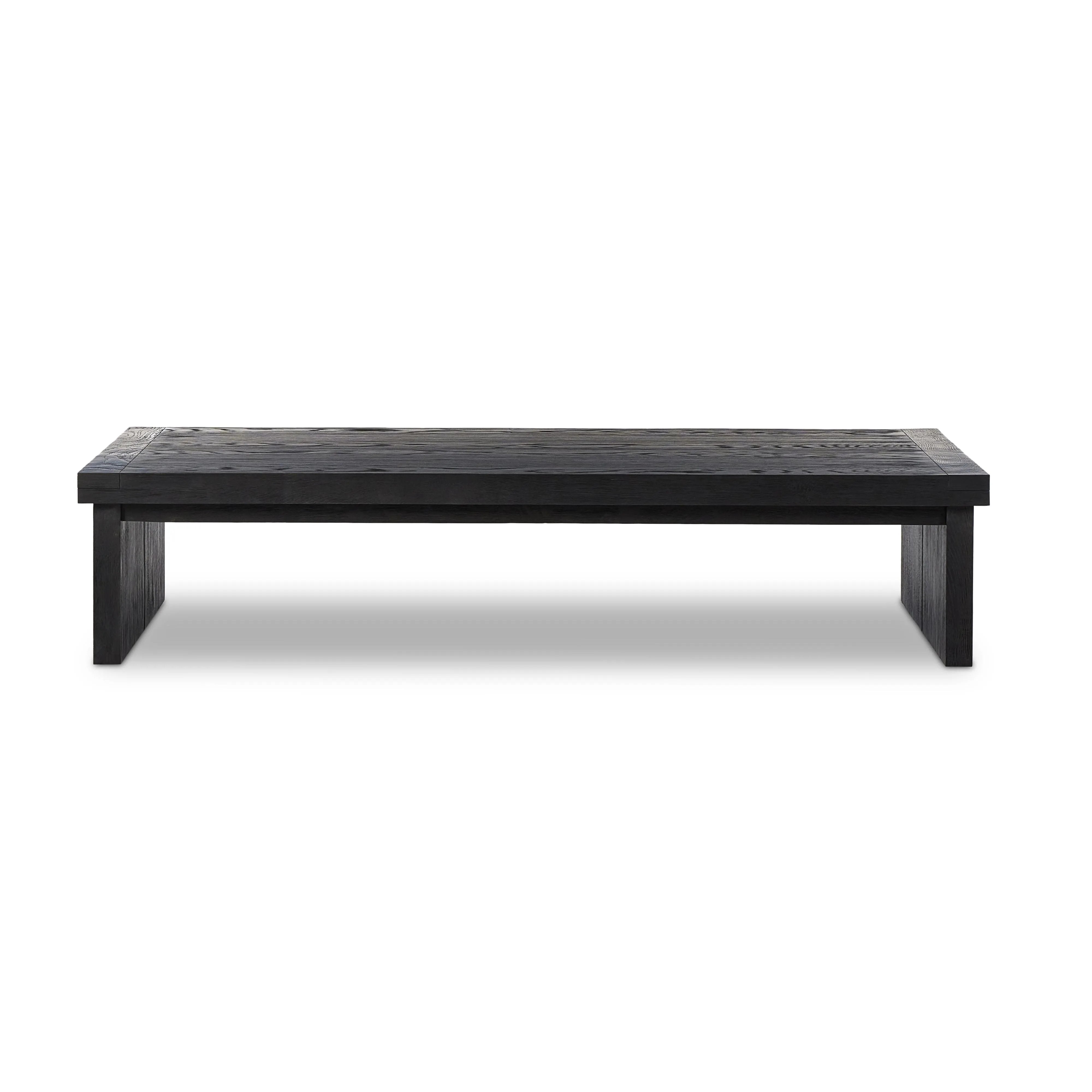 Featuring Warby Worn Black Oak Coffee Table by Four Hands at Amethyst Home. Black-finished oak shapes a streamlined coffee table with a rich while minimalist look.Overall Dimensions: 36"W x 65"L x 14"H
Collection: BennettColors: Worn Black Veneer ,Worn Black OakMaterials: Thick Oak Veneer ,Solid Oak Weight: 125.66 lbsClearance from Floor: 10.25"Distance. Amethyst Home provides interior design, new home construction design consulting, vintage area rugs, and lighting in the Winter Garden metro area.