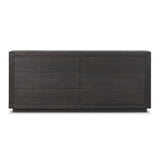 Featuring Warby Worn Black Oak 6 Drawer Dresser by Four Hands at Amethyst Home. Black-finished oak shapes a streamlined box-style dresser, with lap joint corners for a detail-driven touch.
Overall Dimensions: 18.0" L x 75.0 " W x 32.0" H
Collection: BennettColors: Worn Black Oak, Worn Black VeneerMaterials: Solid Oak, Thick Oak VeneerWeight: 308.2 lbs. Amethyst Home provides interior design, new home construction design consulting, vintage area rugs, and lighting in the Charlotte metro area.