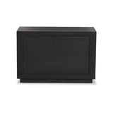 Featuring Warby Worn Black Oak Nightstand by Four Hands at Amethyst Home. Solid acacia shapes a streamlined box-style nightstand, with lap joint corners for a detail-driven touch. Finished with smooth, push-latch drawer glides.Collection: BennettColors: Worn Black Oak ,Worn Black VeneerMaterials: Solid Oak ,Thick Oak Veneer Weight: 94.8 lbs. Amethyst Home provides interior design, new home construction design consulting, vintage area rugs, and lighting in the Winter Garden metro area.