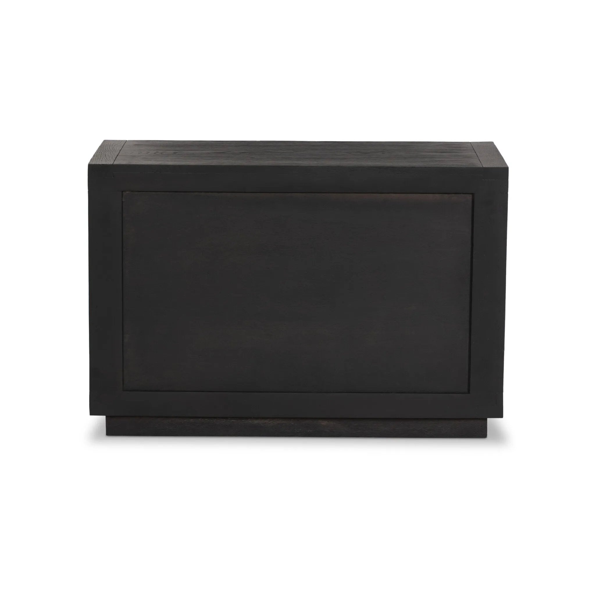Featuring Warby Worn Black Oak Nightstand by Four Hands at Amethyst Home. Solid acacia shapes a streamlined box-style nightstand, with lap joint corners for a detail-driven touch. Finished with smooth, push-latch drawer glides.Collection: BennettColors: Worn Black Oak ,Worn Black VeneerMaterials: Solid Oak ,Thick Oak Veneer Weight: 94.8 lbs. Amethyst Home provides interior design, new home construction design consulting, vintage area rugs, and lighting in the Winter Garden metro area.