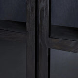 Featuring Warby Worn Black Cabinet by Four Hands at Amethyst Home. This minimal-inspired bookcase is crafted from a mix of solid oak and worn black veneer. Featuring glass-front doors and spacious shelves for storage and display.
Overall Dimensions: 18.0" L x 42.0" W x 94.0" H
Collection: BennettColors: Worn Black Veneer, Worn Black OakMaterials: Thick Oa. Amethyst Home provides interior design, new home construction design consulting, vintage area rugs, and lighting in the Los Angeles metro area.