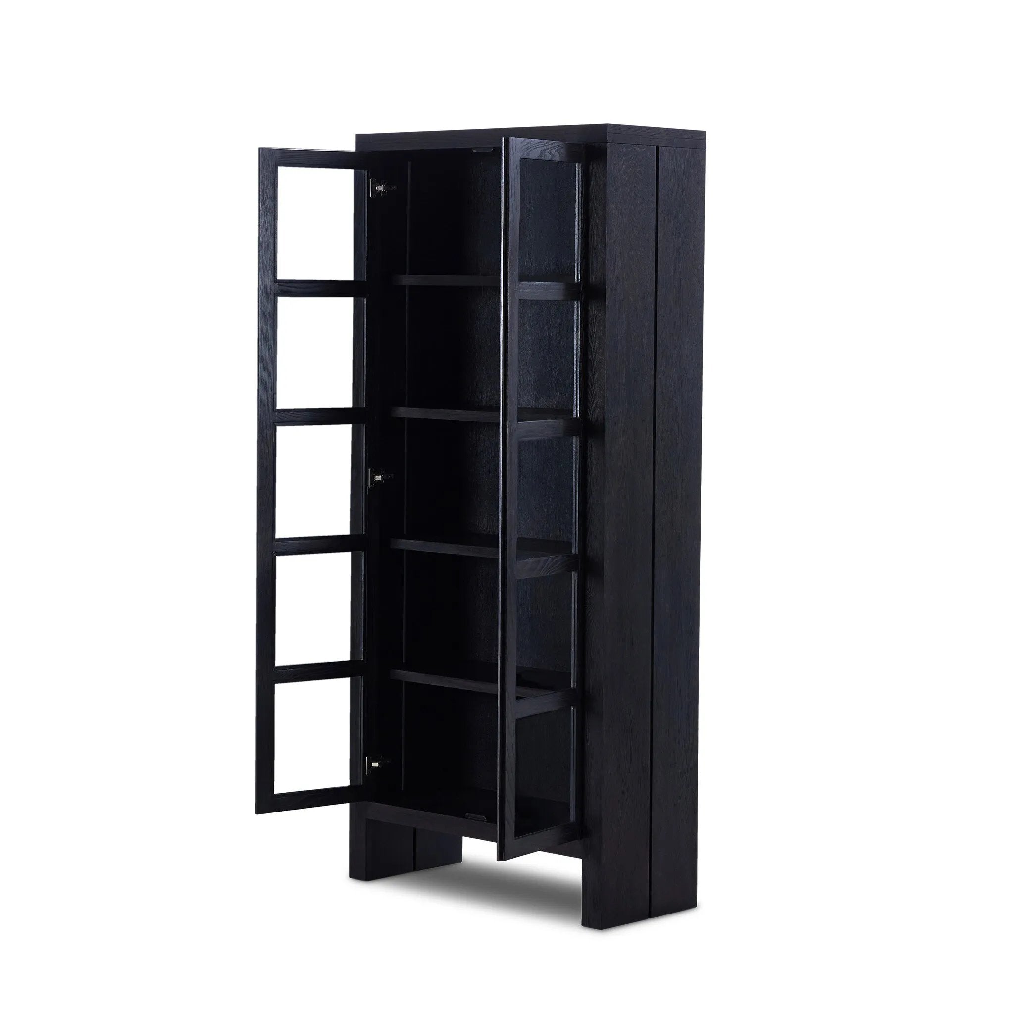 Featuring Warby Worn Black Cabinet by Four Hands at Amethyst Home. This minimal-inspired bookcase is crafted from a mix of solid oak and worn black veneer. Featuring glass-front doors and spacious shelves for storage and display.
Overall Dimensions: 18.0" L x 42.0" W x 94.0" H
Collection: BennettColors: Worn Black Veneer, Worn Black OakMaterials: Thick Oak . Amethyst Home provides interior design, new home construction design consulting, vintage area rugs, and lighting in the Park City metro area.