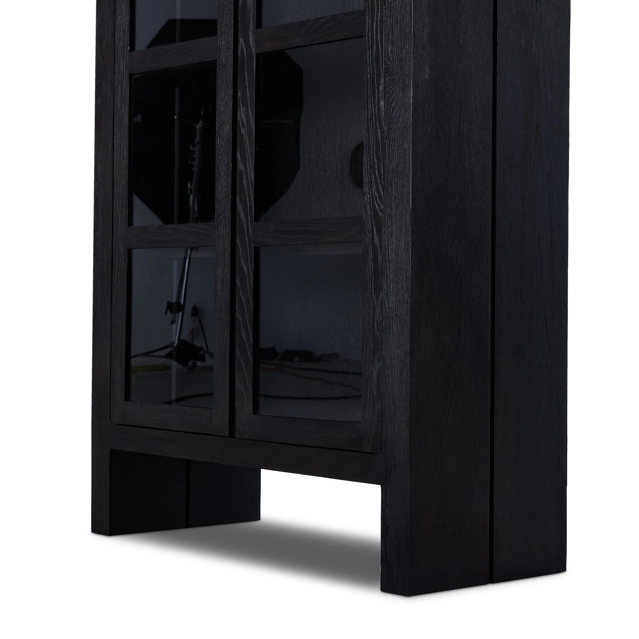 Featuring Warby Worn Black Cabinet by Four Hands at Amethyst Home. This minimal-inspired bookcase is crafted from a mix of solid oak and worn black veneer. Featuring glass-front doors and spacious shelves for storage and display.
Overall Dimensions: 18.0" L x 42.0" W x 94.0" H
Collection: BennettColors: Worn Black Veneer, Worn Black OakMaterials: Thick Oak. Amethyst Home provides interior design, new home construction design consulting, vintage area rugs, and lighting in the Scottsdale metro area.