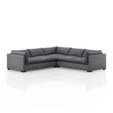 Featuring Westwood Bennett Charcoal 3-PC Sectional by Four Hands at Amethyst Home. Westwood Bennett Charcoal 3-PC Sectional's clean-lined and simply styled, high-performance fabric places a family-friendly twist on the quintessential sectional. A wooden base keeps things classy while casual. Various configuration options offer flexibility in any size space. Performance fabrics are specially cr. Amethyst Home provides interior design services, furniture, rugs, and lighting in the  Miami metro area.