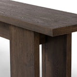 Featuring Yarra Grey Oak Console Table by Four Hands at Amethyst Home. With wide proportions and natural presence, an open-style console table of dark grey oak veneer features beautiful natural texture.
Collection: IrondaleColors: Grey Oak VeneerMaterials: Thick Oak Veneer, Poplar Plywood Weight: 141.54 lbs. Amethyst Home provides interior design, new home construction design consulting, vintage area rugs, and lighting in the Park City metro area.